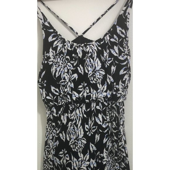 Loft Women's Maxi Dress Black With Flowers size m/p - Picture 7 of 7